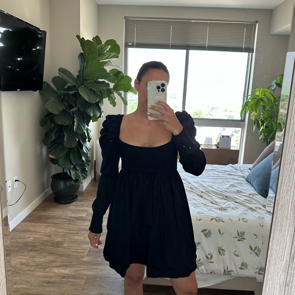 En Saison Black Babydoll Dress
